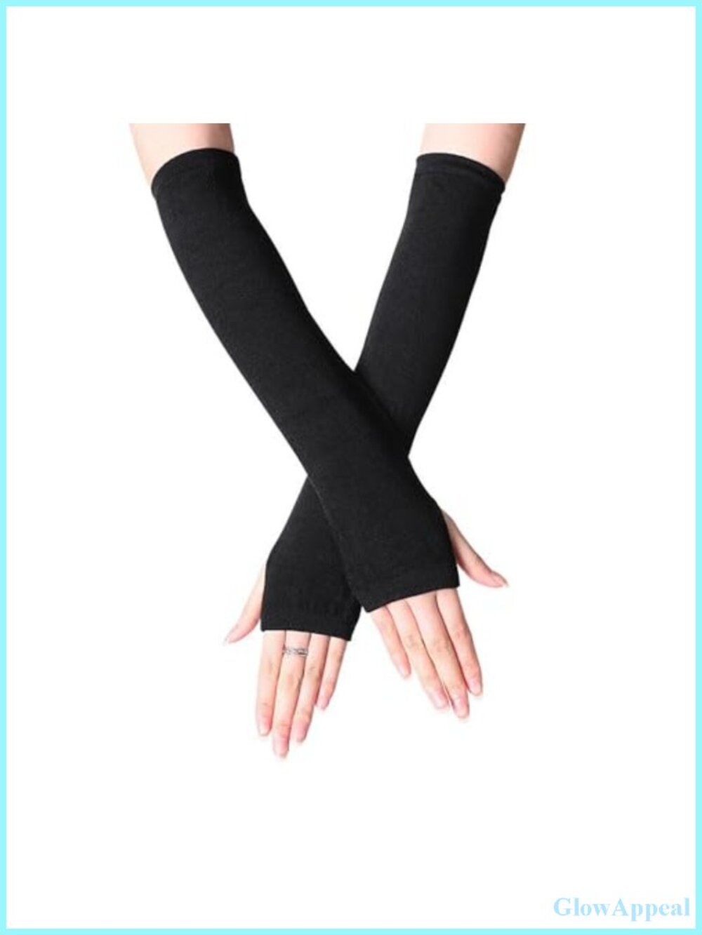 Women's Fingerless Arm Warmers Knit Thumb Hole Gloves Winter